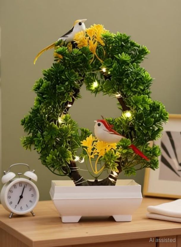 MODO Artificial Bonsai Tree with Sparrow - Image 7