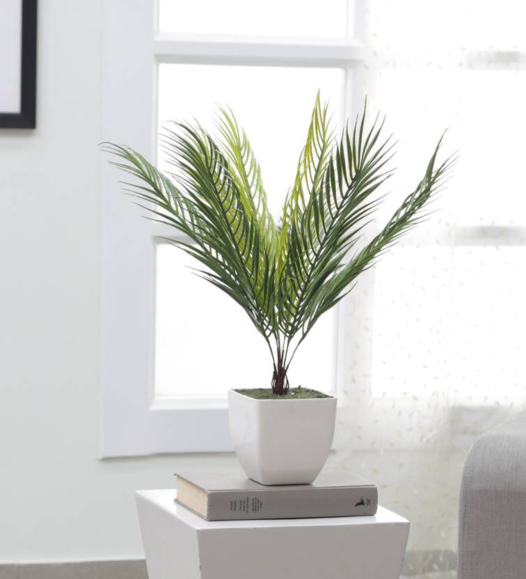 ARICKDECOR Artificial Areca Palm for 9 Leaves | without Pot | Natural Looking Indoor Plant Artificial Plant