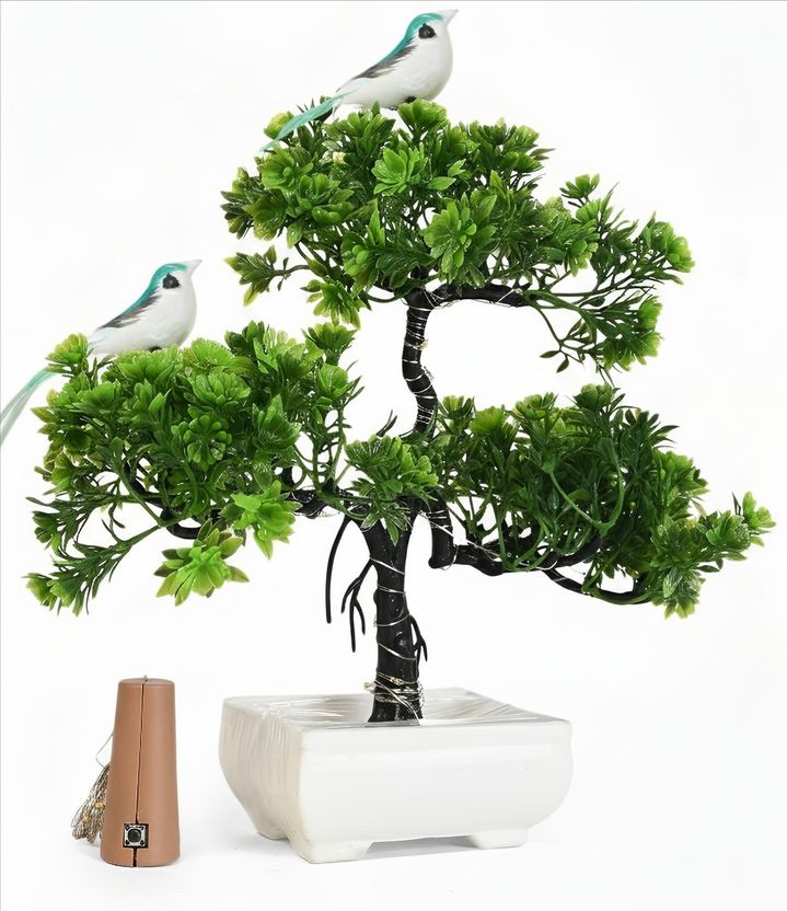 ABHIASH Green Tree Plant with Bird & Light - Image 5