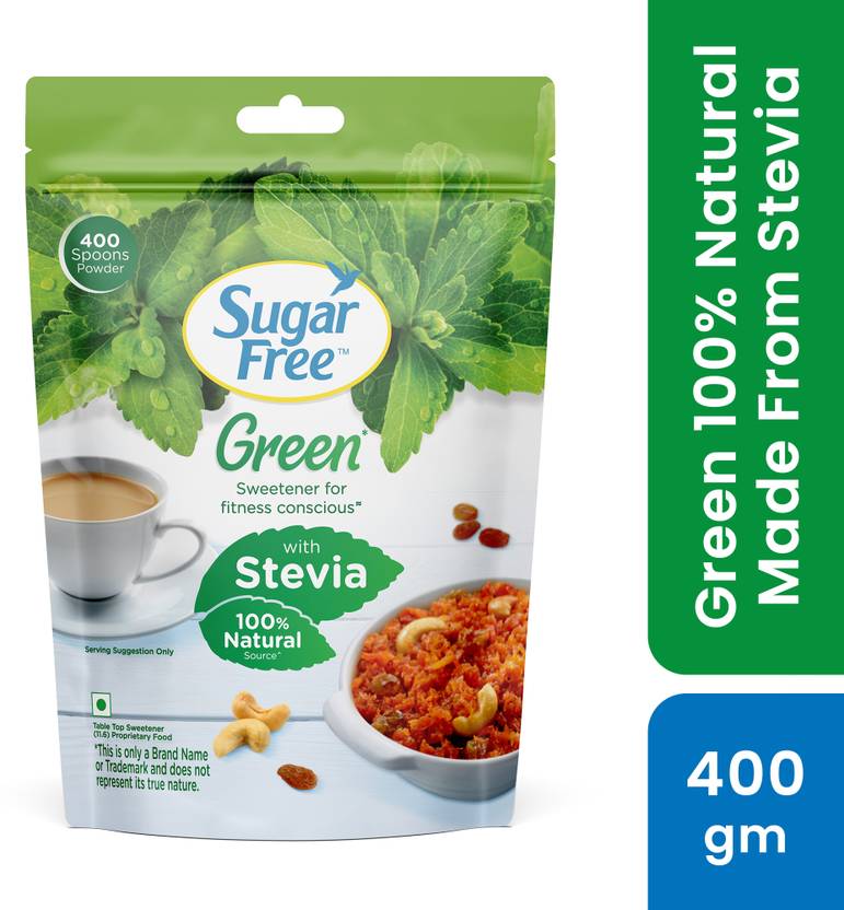 Sugar free Green Stevia, 400 g Pouch Made from 100 Natural Meethi