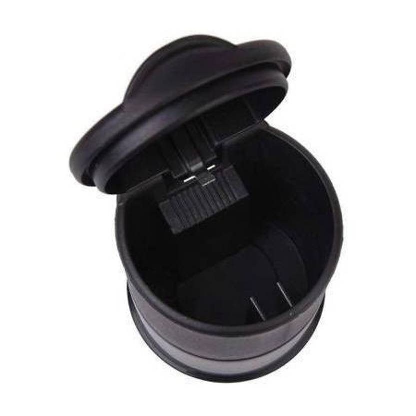 microenterprise Portable Auto Car Truck Cigarette Smoke Ashtray Ash Cylinder Cup Holder Cigarette Ashtray with LED Light for Most Car Holder Smokeless Car Black Plastic Ashtray