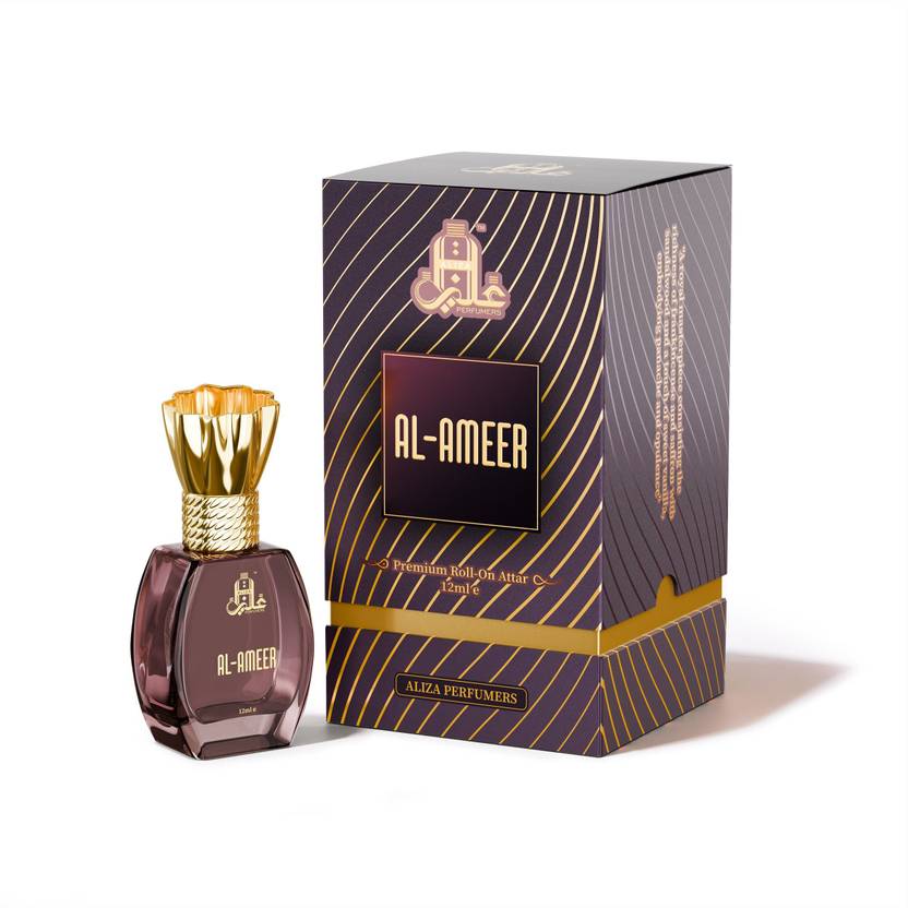 Aliza Perfumers Al-Ameer Attar for Men & Women | Non Alcoholic Long Lasting Roll On Attar | 12ML Floral Attar