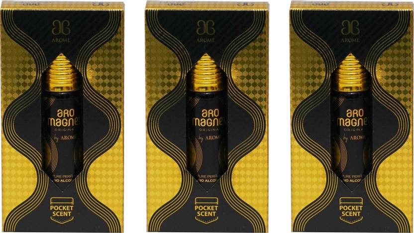 AROCHEM AROME ARO MAGNET Attar Long Lasting Fragrance No Alcohol Perfume 6ML (Pack of 3) Floral Attar