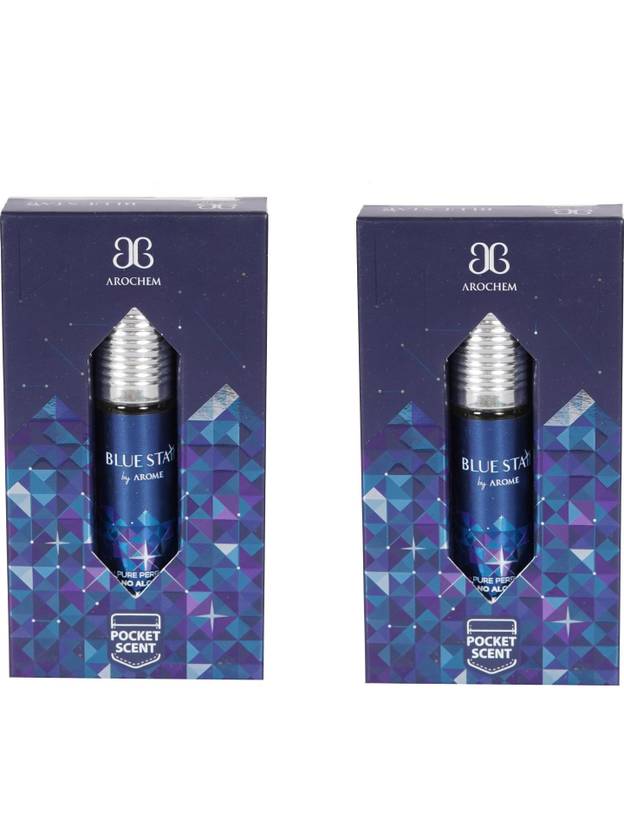 AROCHEM BLUE STAR Attar Long Lasting Fragrance No Alcohol Pure Perfume 6ML (Pack of 2) Floral Attar