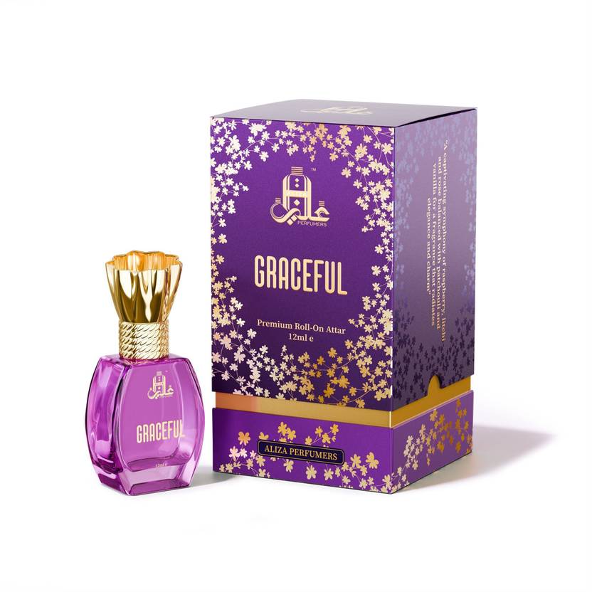 Aliza Perfumers Graceful Attar for Women | Non Alcoholic Long Lasting Roll On Attar | 12ML Floral Attar