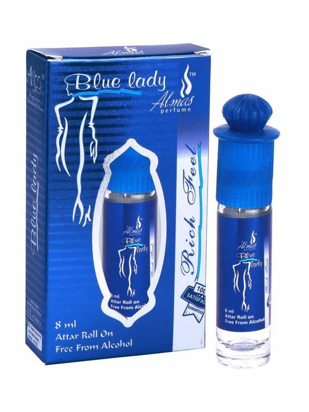 Almas BRAND 100% ORIGINAL BLUE LADY GREAT FRAGRANCE LONG-LASTING FOR WOMEN 8ML FLORAL ATTAR & POCKET PERFUME Floral Attar