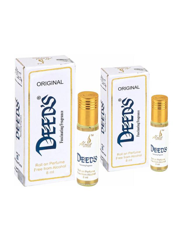 Almas DEEDS ( PACK OF 2) pocket Perfume - 16 ml (For Men & Women) Floral Attar
