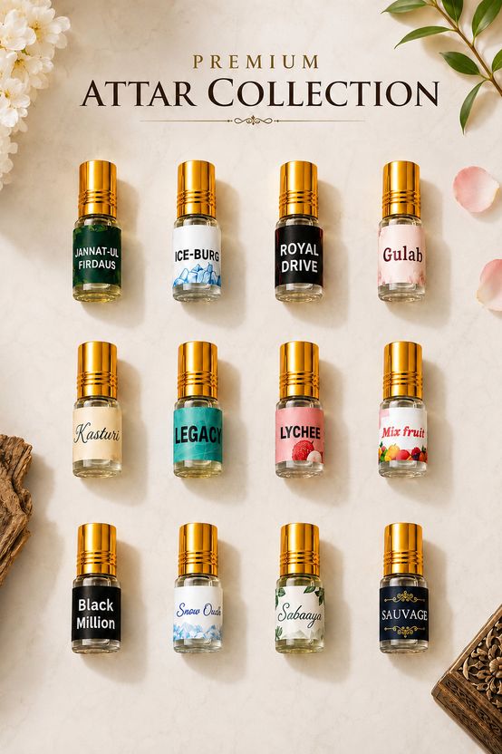The Pearls Studio 12 in 1 Premium Attar Combo Pack - Image 3