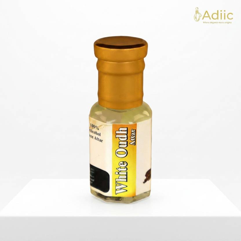 adiic White Oudh Attar Natural Alcohol-Free Long Lasting Roll-On Perfume Oil Herbal Attar