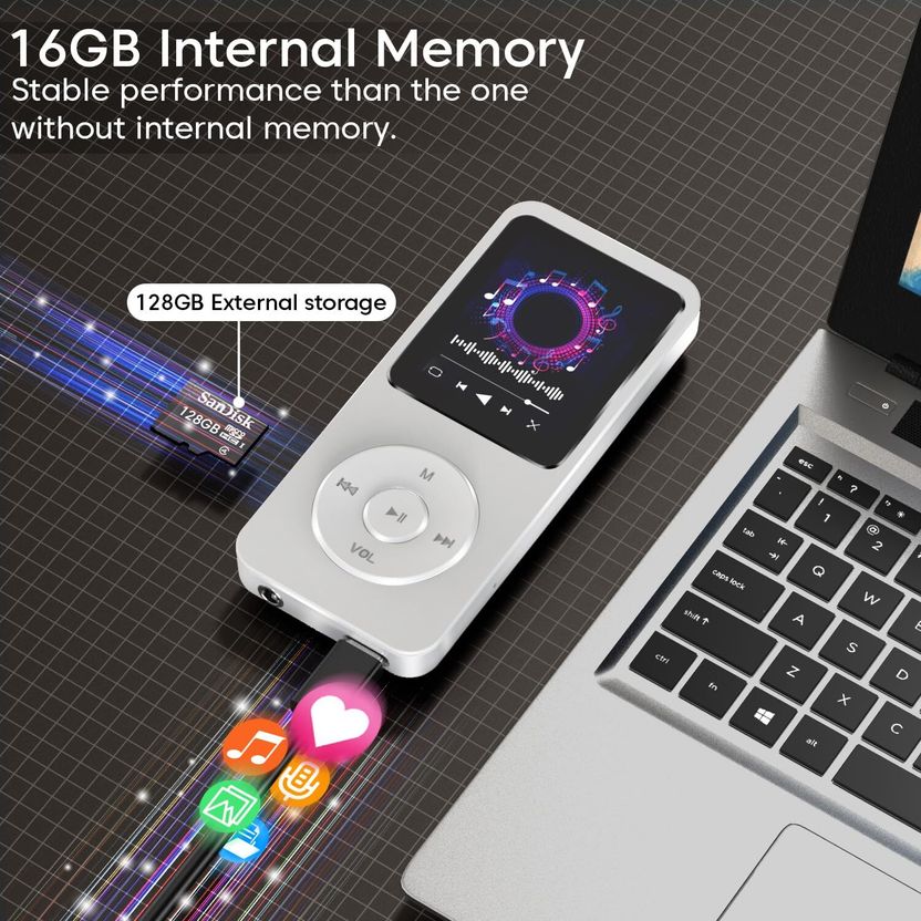 sounce 16GB Mini MP3 Player with Bluetooth 5.4 - Image 4