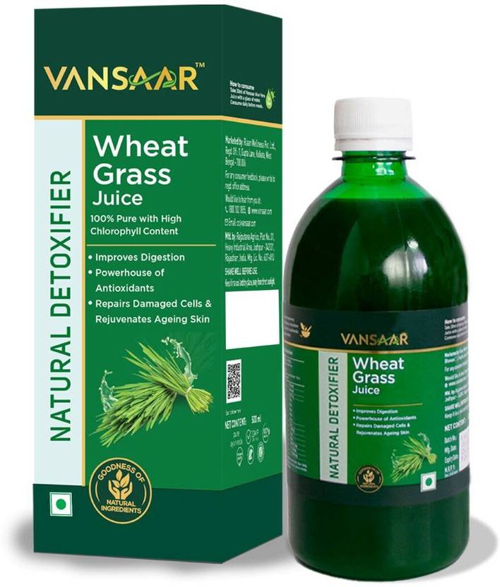 Vansaar Wheatgrass Juice Natural Liver detox juice Gut Cleanser