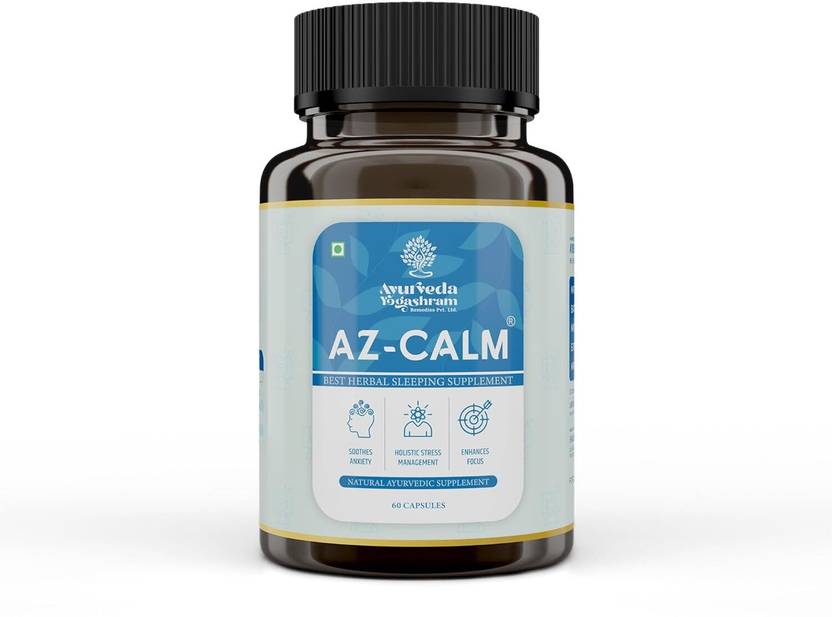 Ayurveda Yogashram Remedies AZ-CALM |Ayurvedic Sleeping Medicine|Mind Calm & Relieving Anxiety|Sleep Tablets