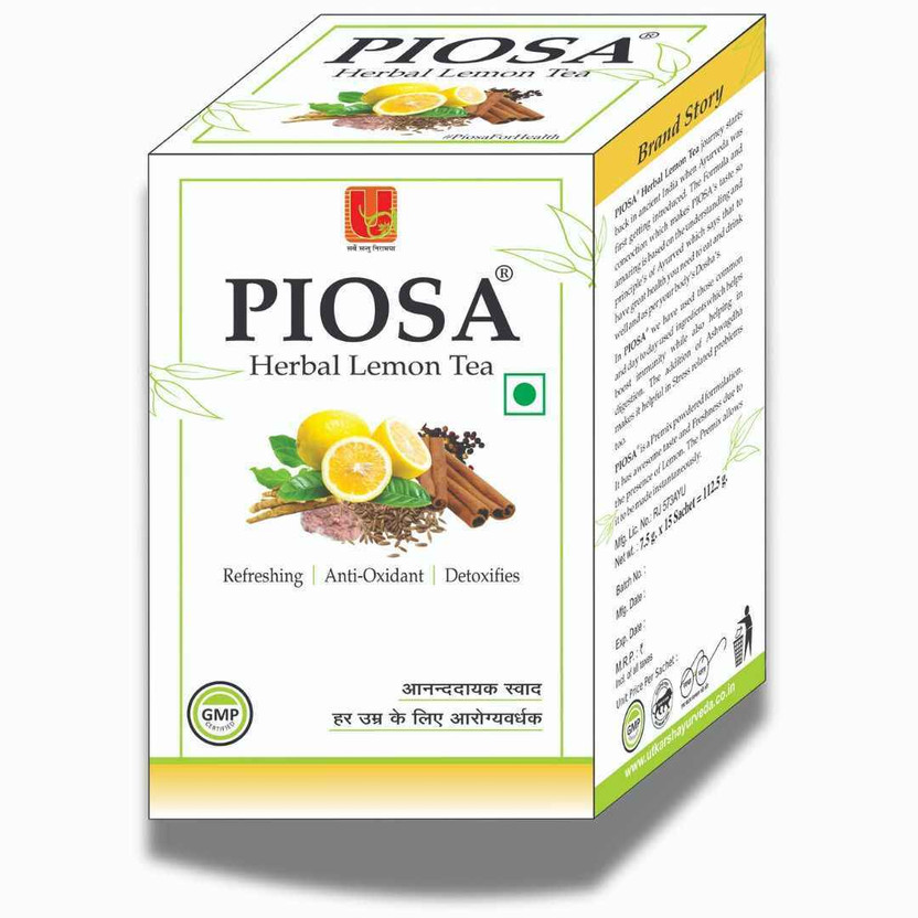 Piosa Herbal Lemon Sachet Box