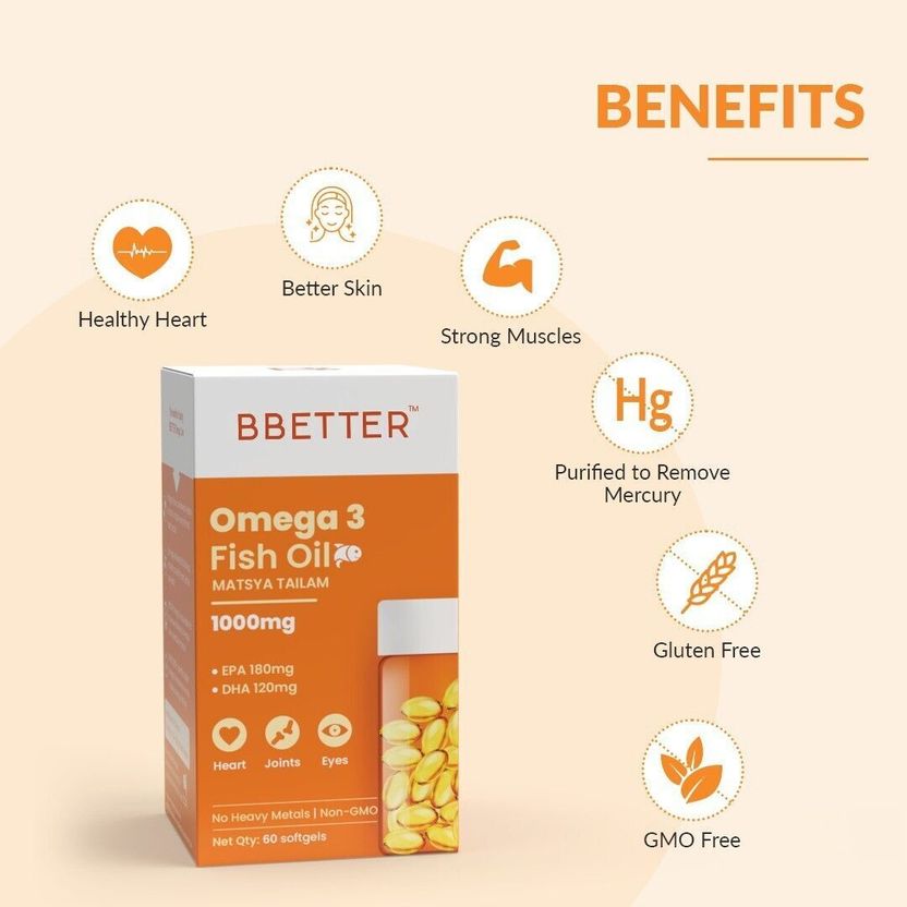 BBETTER Omega 3 Fish Oil 1000mg 180 EPA 120 DHA 1 g - Image 5