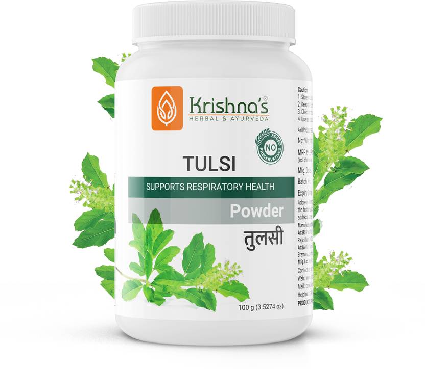 Krishna's Herbal & Ayurveda Tulsi Powder (Ocimum sanctum)