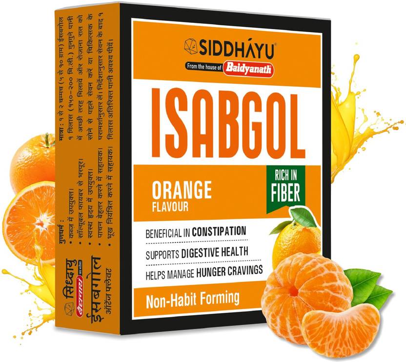 Baidyanath Orange Isabgol Psyllium Husk Powder 50gm | Effectively Relieves Constipation