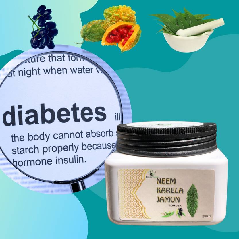 Looks United Ayurvedic Neem Karela Jamun powder for diabetes control