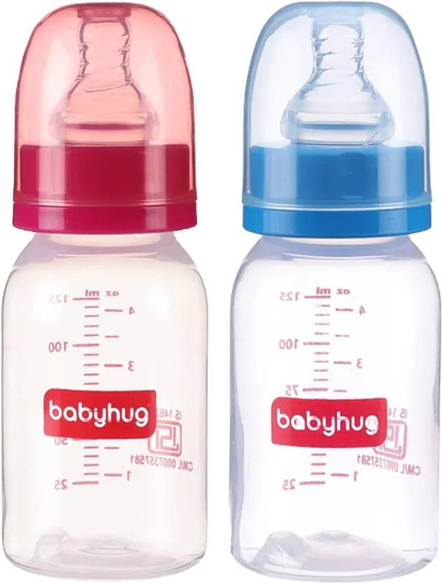 babyhug Narrow Neck Feeding Bottle Blue - 125 ml - 125 ml