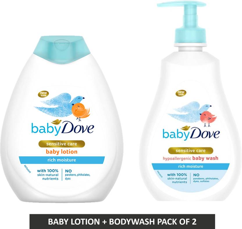 baby Dove Rich Moisture Lotion and Hypoallergic Body Wash 800ML Buy