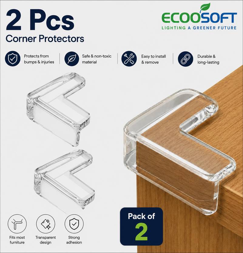 ecoosoft Silicon Corner Protector for Kids Table Desk Corner Edge Guards for Baby Safety