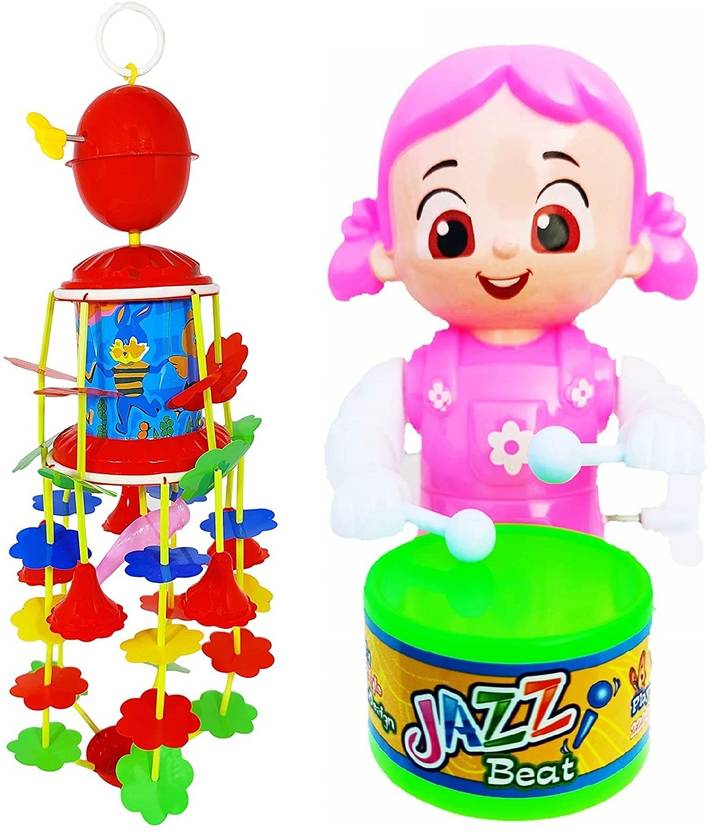 PRV TOYS (Jhoomer) Soothing Sound with Drummer Rattle Toys for Kids, (N