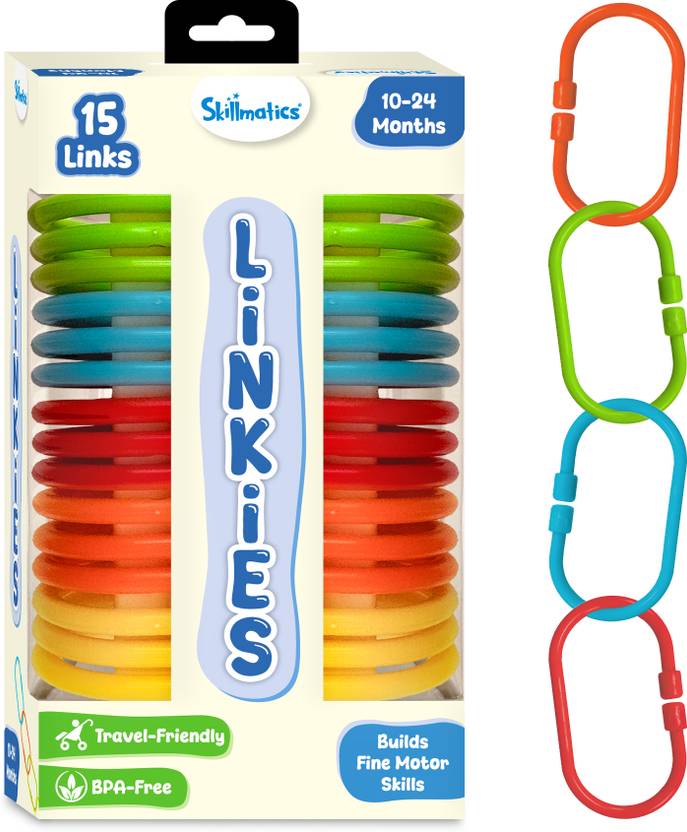 Skillmatics Connectable Learning Link Toy for Toddlers – 15 Links Rattle