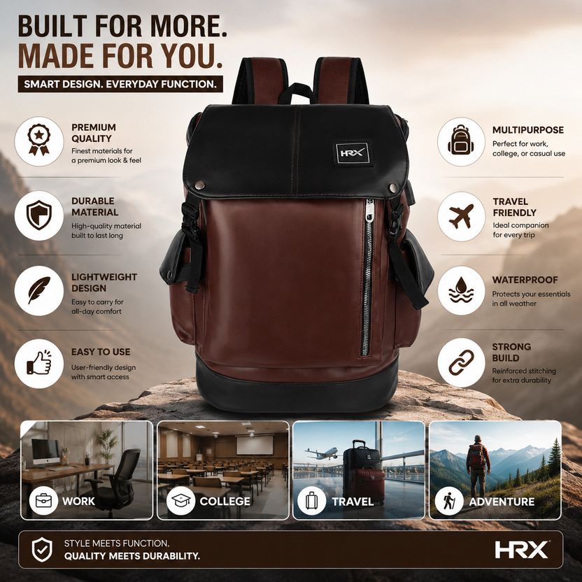 HRX by Hrithik Roshan 35L Laptop Backpack - Image 2
