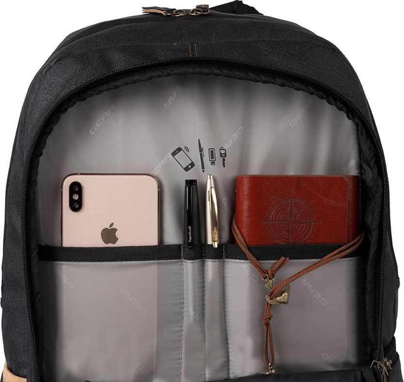 Gear 28L Laptop Backpack Classic Leather - Image 10