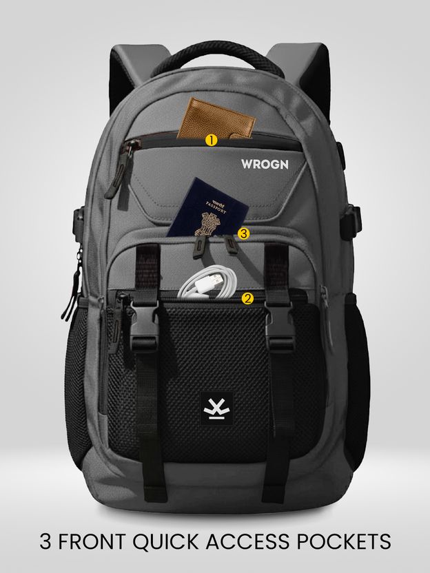 WROGN 42L Laptop Backpack Ashper 2.0 with USB Port - Image 2