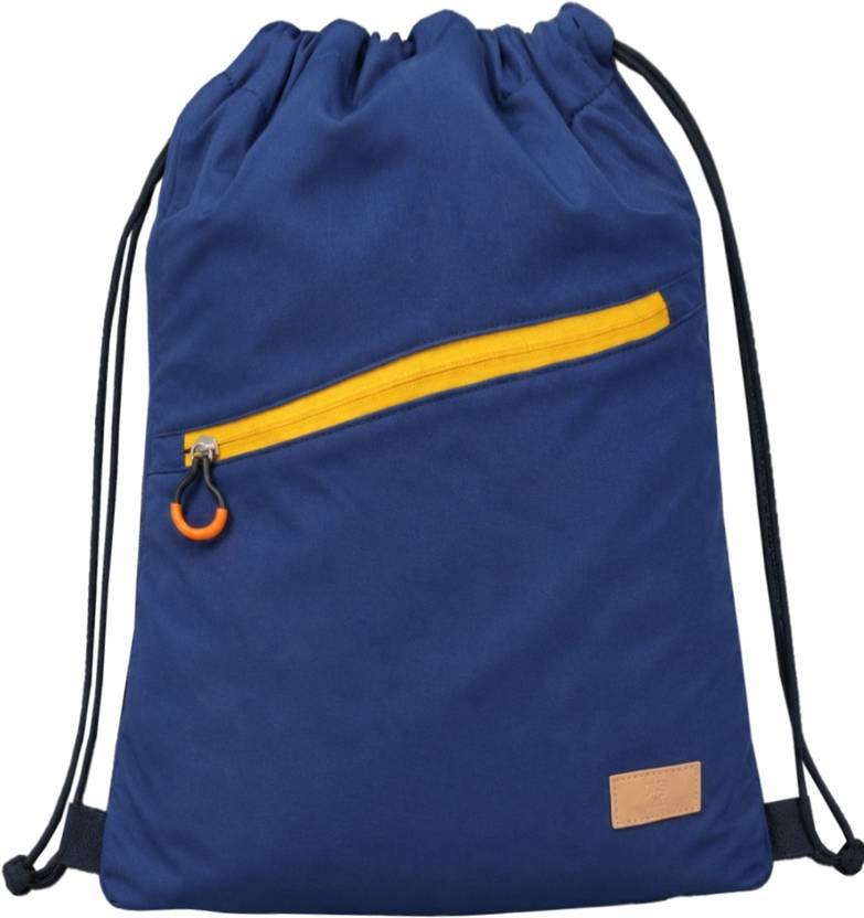 PB Pearl Bags Premium Polyester Drawstring Backpack with Front Zip Pocket|Unisex Dori Bag 1.5 L Backpack