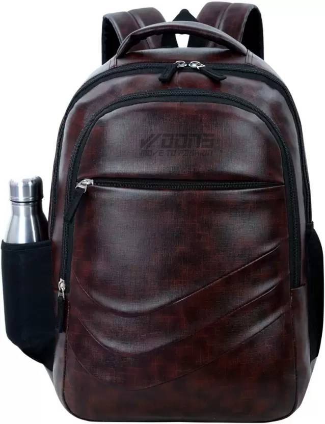 Woons Classic Anti Theft FAUX LEATHER Office Laptop Bags For College gear-vintage-2-anti-theft-faux-leather-backpack-unboxing-review