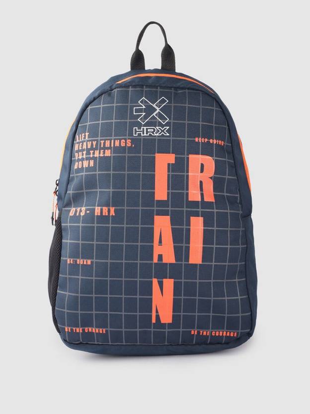 HRX by Hrithik Roshan Medium 23 L Laptop Backpack Unisex Printed Backpack  (Blue)