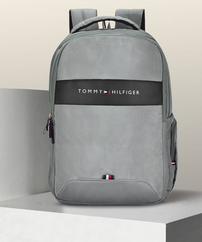 TOMMY HILFIGER Joshua 30 L Laptop Backpack Light Grey Price in India