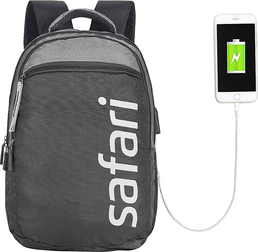 SAFARI Medium 30 L Laptop Backpack SPREEUSB CASUAL  (Grey)