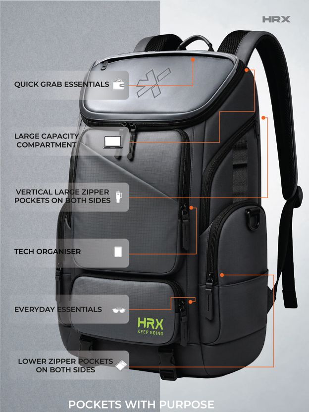 HRX Keep Going 42L Laptop Backpack - Image 2