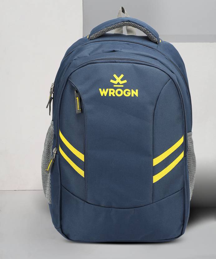 WROGN Large 35 L Laptop Backpack Axe Bone backpack spacy unisex bags fits upto 18 Inches/college bag/school bag  (Blue, Yellow)