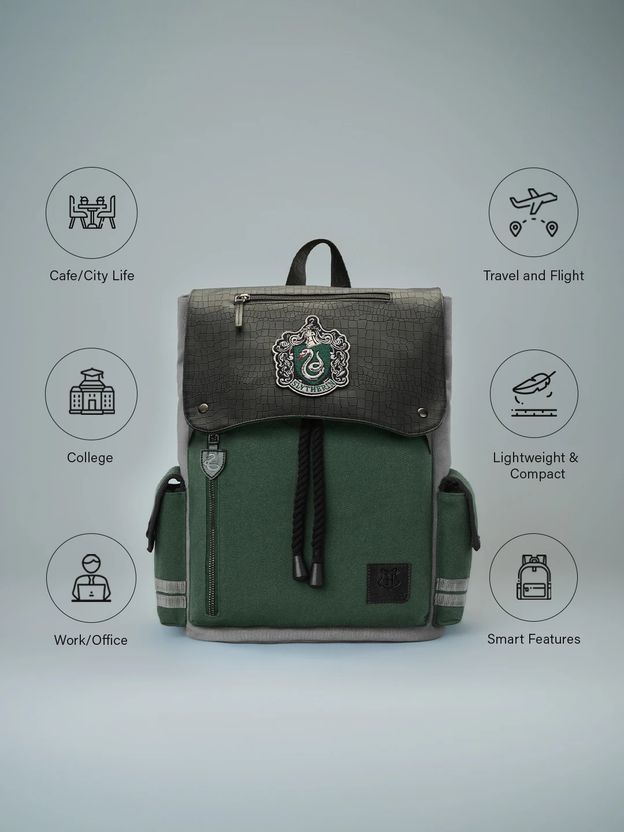 The Souled Store Harry Potter Slytherin Backpack 23L - Image 7