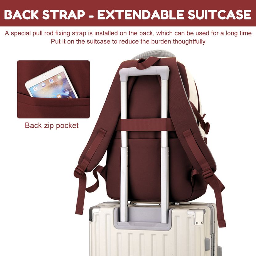 SERPLEX 2.7L Red Nylon School Backpack - Image 5