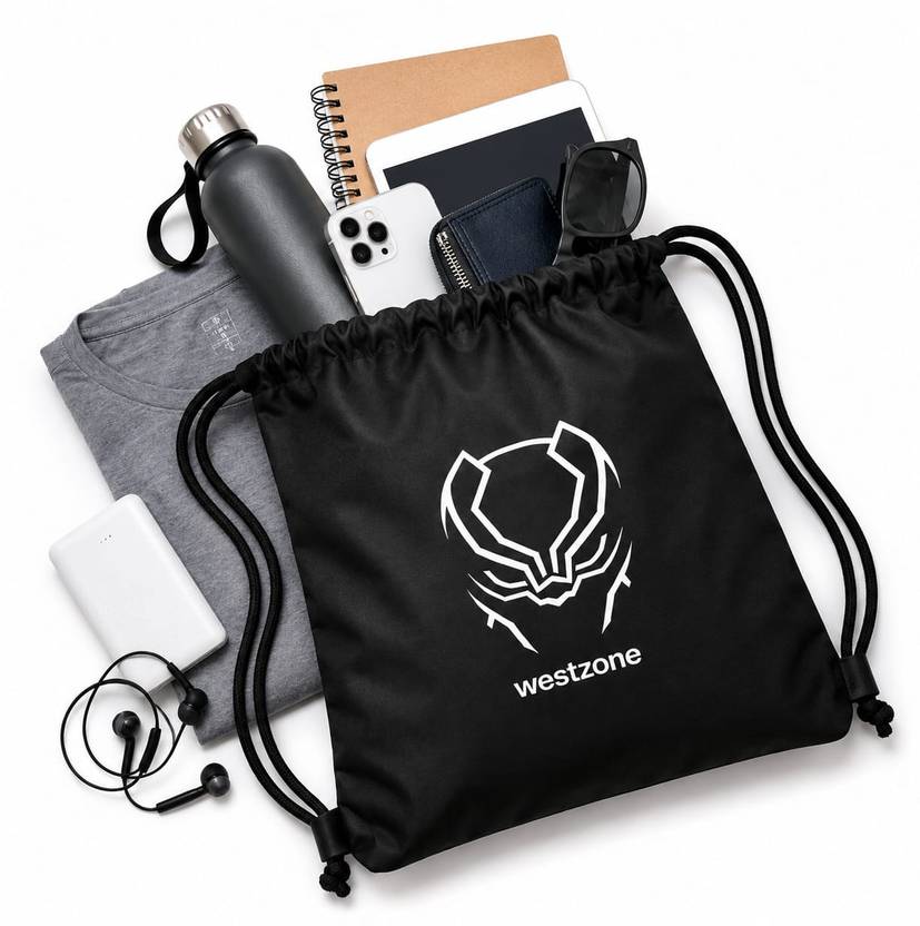 WESTZONE Small 10 L Backpack Lightweight Drawstring Bags | 10L Sports Backpack for Gym & College