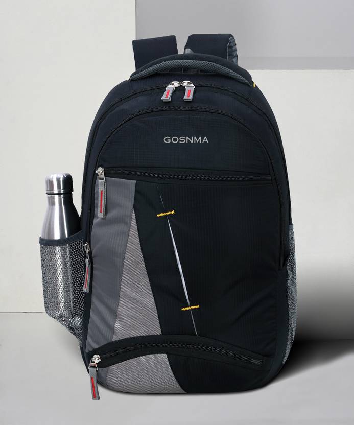 HOLME'S Medium 30 L Laptop Backpack Laptop Backpack Model 1010 Medium Waterproof School Bag/College Bag/For Unisex  (Black, Grey)