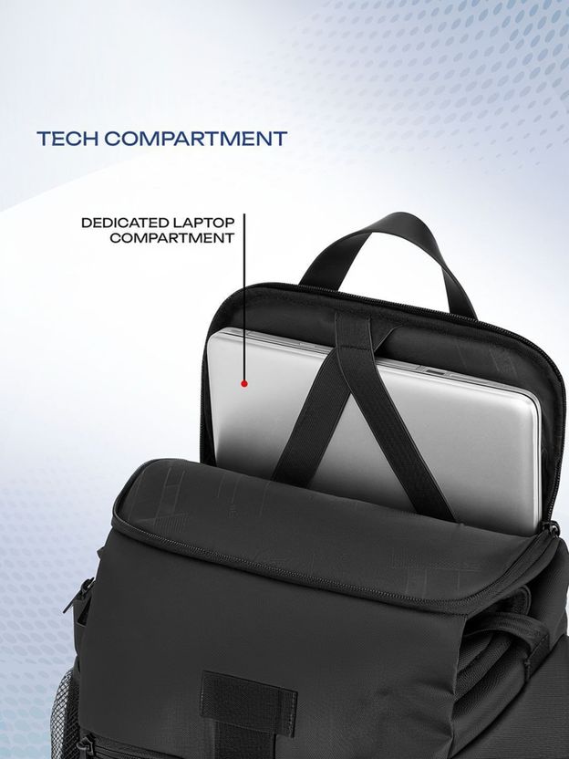SAFARI Caden Medium 25L Laptop Backpack (Black) - Image 5