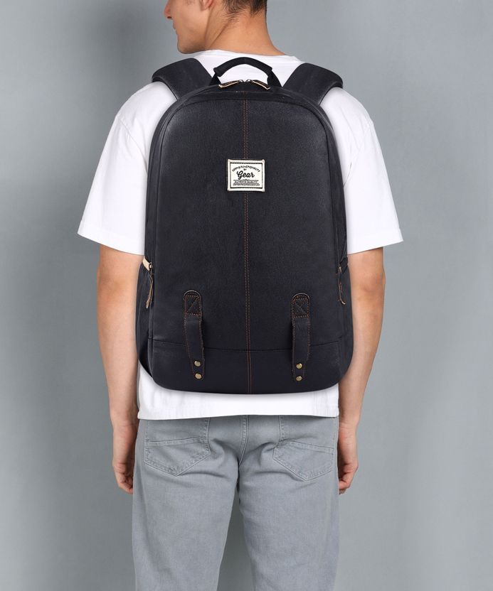 Gear 28L Laptop Backpack Classic Leather - Image 2