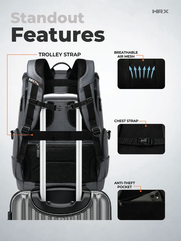 HRX Keep Going 42L Laptop Backpack - Image 3