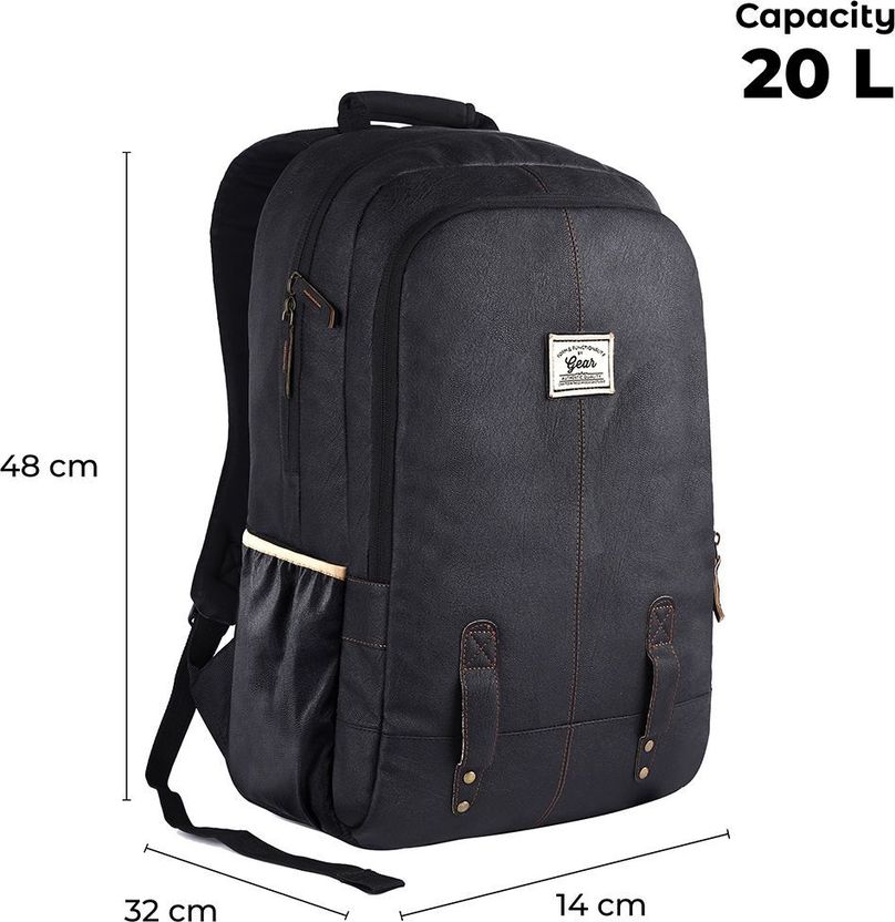 Gear 28L Laptop Backpack Classic Leather - Image 4