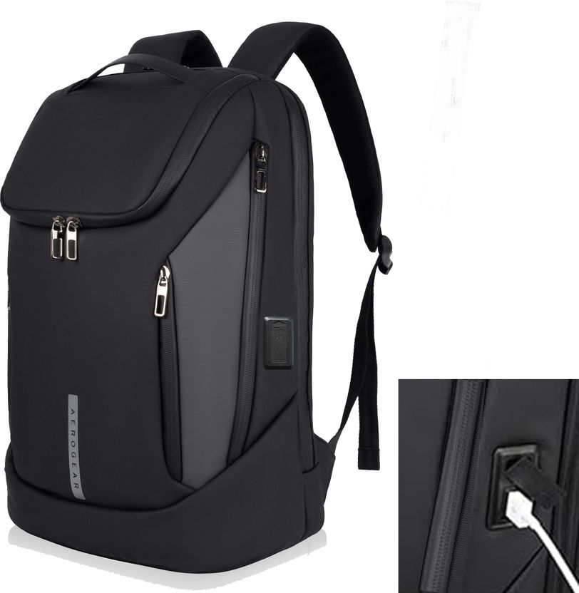 SAFARI Caden Medium 25L Laptop Backpack (Black) - Image 10