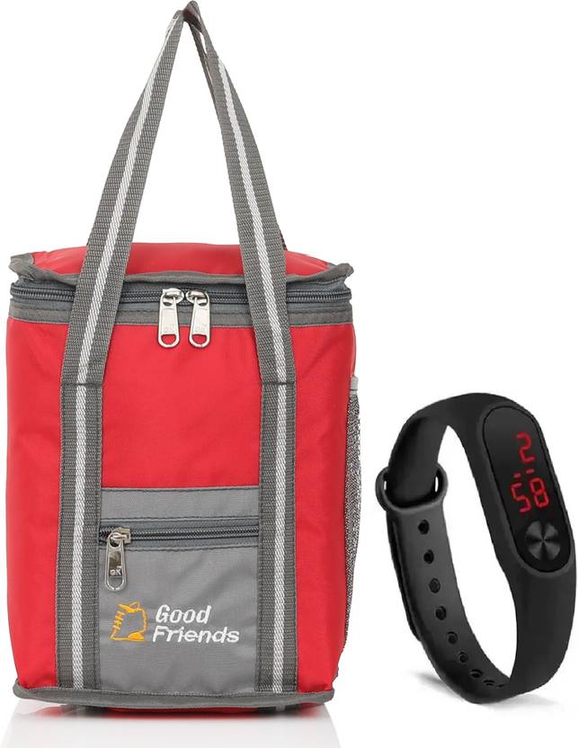 Capitalpoint Lunch / Tiffin Bag for School Office Picnic & New Led Watch,Unisex Bag Waterproof Lunch Bag