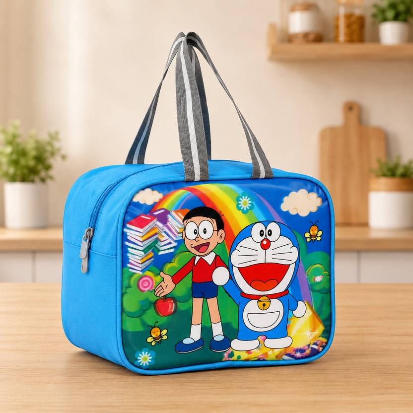 Flying Eagle Trendy Doremon Tiffin Bag for Kids for School, Tuition, Picnic & Travel Waterproof Lunch Bag
