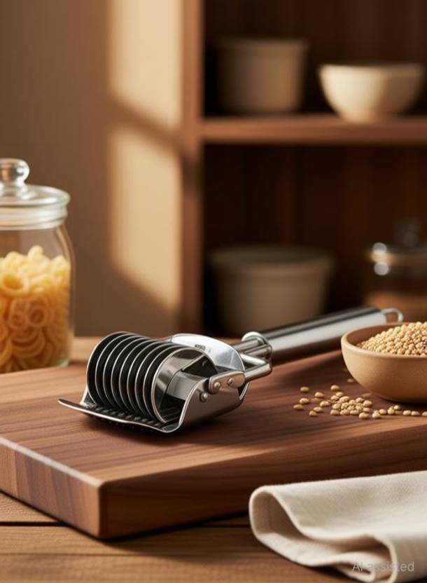 H&M Store Stainless Steel Roller Noodle Cutter Docker Dough Cutter Tool Kitchen Helper Pastry Cutter