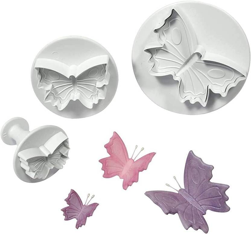 EXCEL ENTERPRISES Butterfly Plunger Cutter,Fondant Cutters Set Tools Fondant Cake Cutter Mould Cookie Cutter