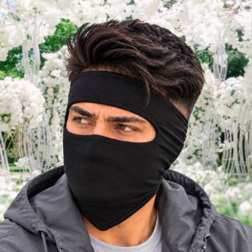 Ultrawise Black Bike Face Mask for Boys & Girls